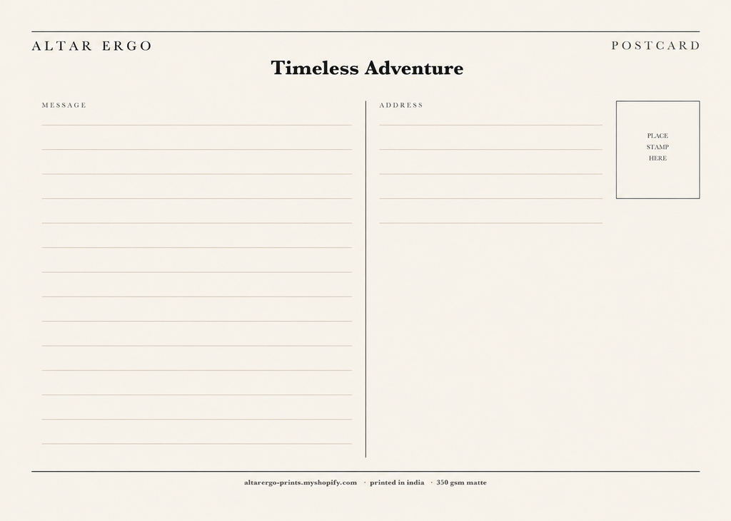 Timeless Adventure — postcard detail, Altar Ergo