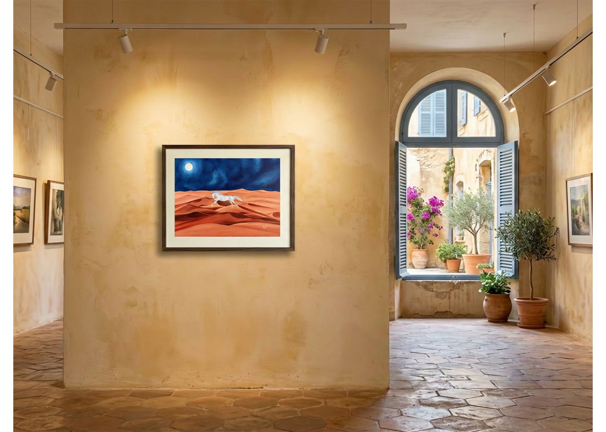 Horse in desert — gallery mockup, Altar Ergo