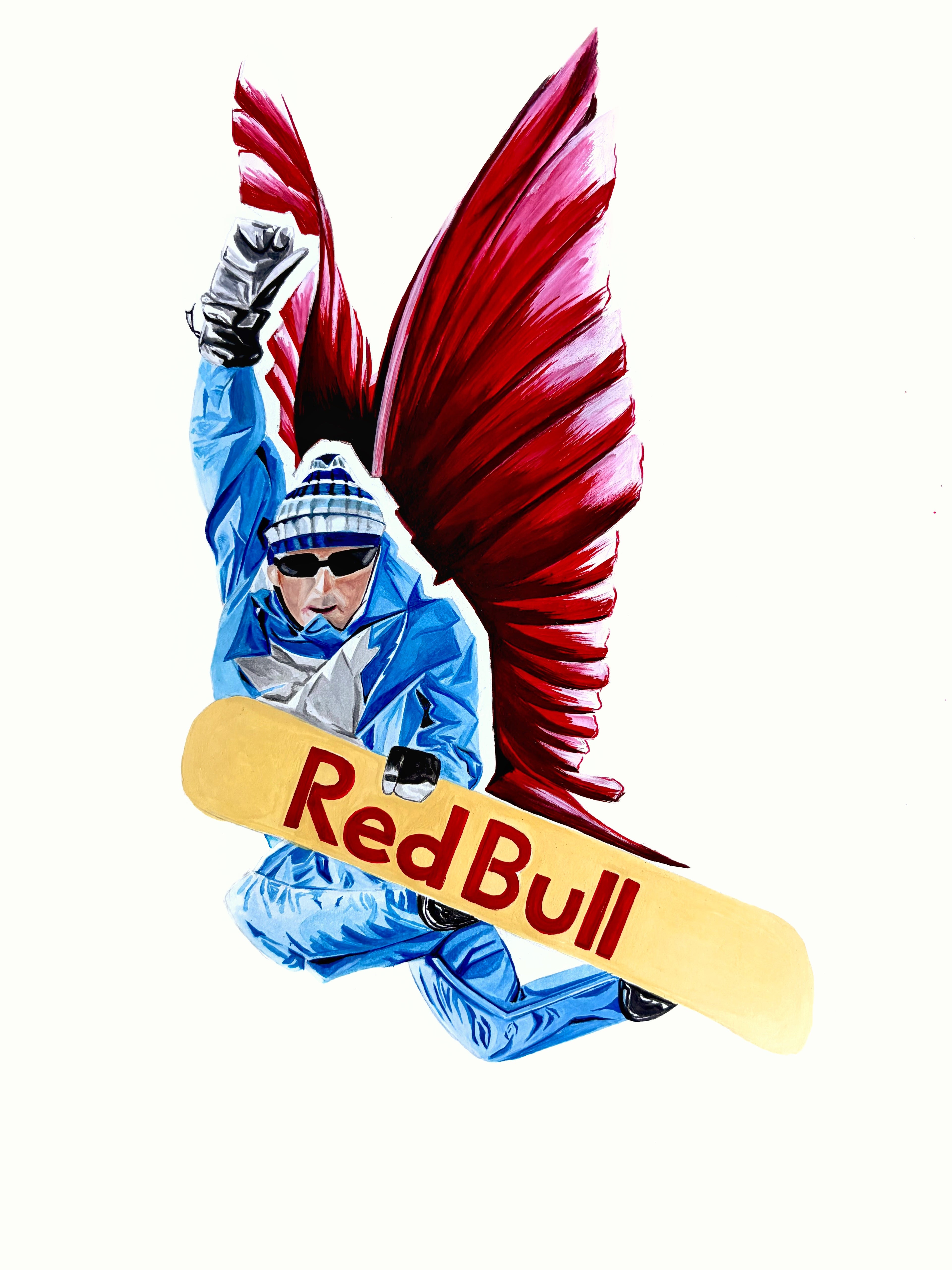 Red Bull Snow illustrated sticker by Altar Ergo